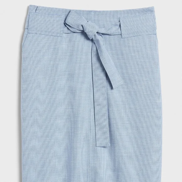 Banana Republic chambray fitted pencil skirt, 30", blue - Picture 2 of 11